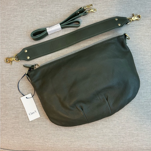 Clare V Handbags - NWT Clare V Moyen Messenger Green